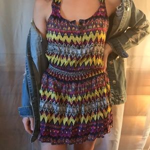 Multi colored swing dress